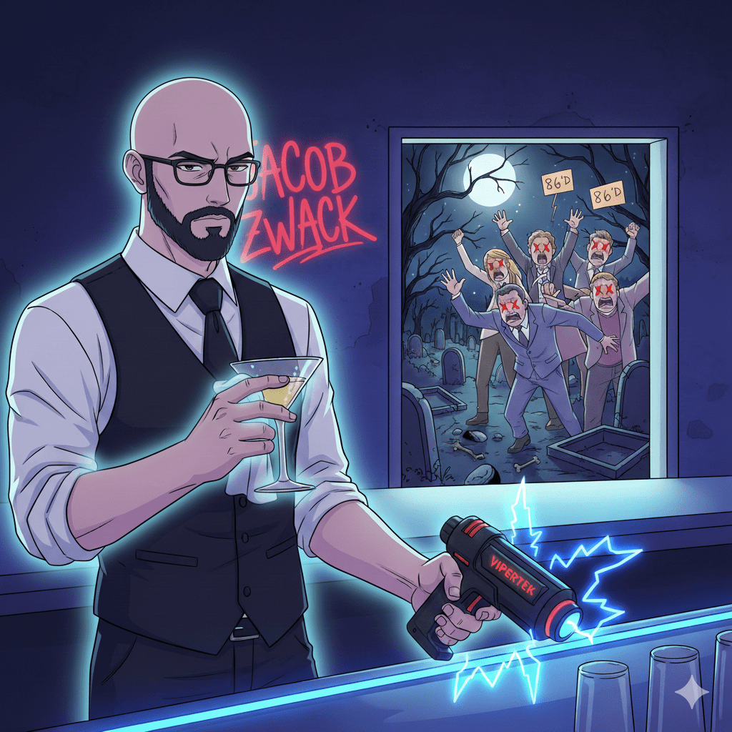 Bartender with Stun Gun